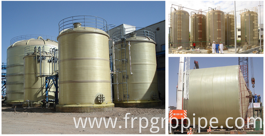 GRP Vertical Tank Fiberglass horizontal Tank FRP Chemical Storage Tank